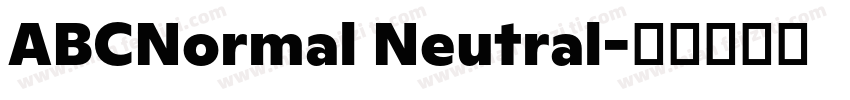 ABCNormal Neutral字体转换